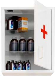 Zeige Details für Hängeschrank 500x400x250 mm HxBxT, mit Glasfachböden Bild von Hängeschrank 500x400x250 mm HxBxT, mit Glasfachböden