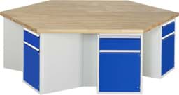 Zeige Details für Werkbank Modell 4067, KL 1350mmxB 2700xT 2340xH 890mm, Buche-Massiv-Platte 40 mm Bild von Werkbank Modell 4067, KL 1350mmxB 2700xT 2340xH 890mm, Buche-Massiv-Platte 40 mm