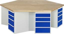 Zeige Details für Werkbank Modell 4098, KL 1350mmxB 2700xT 2340xH 890mm, Buche-Massiv-Platte 40 mm Bild von Werkbank Modell 4098, KL 1350mmxB 2700xT 2340xH 890mm, Buche-Massiv-Platte 40 mm