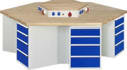 Zeige Details für Werkbank Modell 4098, KL 1350mmxB 2700xT 2340xH 890mm, Buche-Massiv-Platte 40 mm Bild von Werkbank Modell 4098, KL 1350mmxB 2700xT 2340xH 890mm, Buche-Massiv-Platte 40 mm