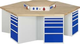 Zeige Details für Werkbank Modell 4099, KL 1350mmxB 2700xT 2340xH 900mm, Buche-Massiv-Platte 40 mm Bild von Werkbank Modell 4099, KL 1350mmxB 2700xT 2340xH 900mm, Buche-Massiv-Platte 40 mm