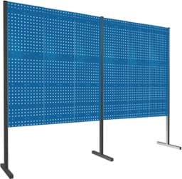 Zeige Details für Trennwand mit Lochplatten, Doppelfeld gerade, Länge 3000 mm Bild von Trennwand mit Lochplatten, Doppelfeld gerade, Länge 3000 mm