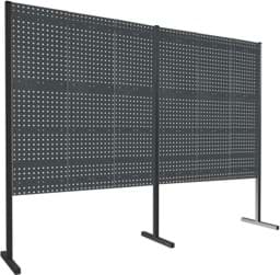 Zeige Details für Trennwand mit Lochplatten, Doppelfeld gerade, Länge 3000 mm Bild von Trennwand mit Lochplatten, Doppelfeld gerade, Länge 3000 mm