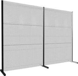 Zeige Details für Trennwand mit Lochplatten, Doppelfeld gerade, Länge 3000 mm Bild von Trennwand mit Lochplatten, Doppelfeld gerade, Länge 3000 mm