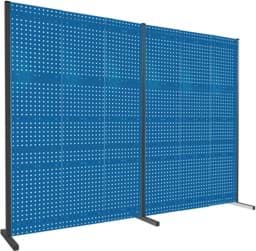 Zeige Details für Trennwand mit Lochplatten, Doppelfeld gerade, Länge 3000 mm Bild von Trennwand mit Lochplatten, Doppelfeld gerade, Länge 3000 mm