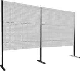 Zeige Details für Trennwand mit Lochplatten, Doppelfeld gerade, Länge 3500 mm Bild von Trennwand mit Lochplatten, Doppelfeld gerade, Länge 3500 mm