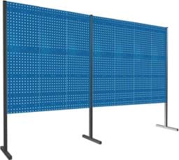 Zeige Details für Trennwand mit Lochplatten, Doppelfeld gerade, Länge 3500 mm Bild von Trennwand mit Lochplatten, Doppelfeld gerade, Länge 3500 mm