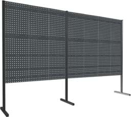Zeige Details für Trennwand mit Lochplatten, Doppelfeld gerade, Länge 3500 mm Bild von Trennwand mit Lochplatten, Doppelfeld gerade, Länge 3500 mm