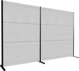Zeige Details für Trennwand mit Lochplatten, Doppelfeld gerade, Länge 3500 mm Bild von Trennwand mit Lochplatten, Doppelfeld gerade, Länge 3500 mm