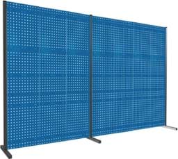 Zeige Details für Trennwand mit Lochplatten, Doppelfeld gerade, Länge 3500 mm Bild von Trennwand mit Lochplatten, Doppelfeld gerade, Länge 3500 mm