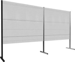 Zeige Details für Trennwand mit Lochplatten, Doppelfeld gerade, Länge 4000 mm Bild von Trennwand mit Lochplatten, Doppelfeld gerade, Länge 4000 mm