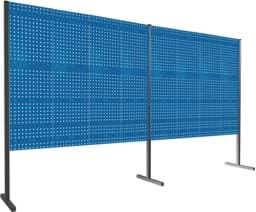 Zeige Details für Trennwand mit Lochplatten, Doppelfeld gerade, Länge 4000 mm Bild von Trennwand mit Lochplatten, Doppelfeld gerade, Länge 4000 mm
