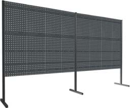 Zeige Details für Trennwand mit Lochplatten, Doppelfeld gerade, Länge 4000 mm Bild von Trennwand mit Lochplatten, Doppelfeld gerade, Länge 4000 mm