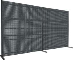 Zeige Details für Trennwand mit Lochplatten, Doppelfeld gerade, Länge 4000 mm Bild von Trennwand mit Lochplatten, Doppelfeld gerade, Länge 4000 mm