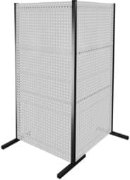 Zeige Details für Trennwand mit Lochplatten, Doppelfeld 90° Winkel, Länge 1000 / 1000 mm Bild von Trennwand mit Lochplatten, Doppelfeld 90° Winkel, Länge 1000 / 1000 mm