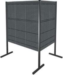 Zeige Details für Trennwand mit Lochplatten, Doppelfeld 90° Winkel, Länge 1000 / 1500 mm Bild von Trennwand mit Lochplatten, Doppelfeld 90° Winkel, Länge 1000 / 1500 mm