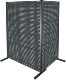 Zeige Details für Trennwand mit Lochplatten, Doppelfeld 90° Winkel, Länge 1000 / 1500 mm Bild von Trennwand mit Lochplatten, Doppelfeld 90° Winkel, Länge 1000 / 1500 mm