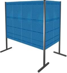 Zeige Details für Trennwand mit Lochplatten, Doppelfeld 90° Winkel, Länge 1000 / 2000 mm Bild von Trennwand mit Lochplatten, Doppelfeld 90° Winkel, Länge 1000 / 2000 mm