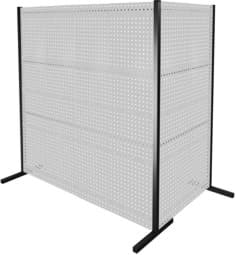 Zeige Details für Trennwand mit Lochplatten, Doppelfeld 90° Winkel, Länge 1000 / 2000 mm Bild von Trennwand mit Lochplatten, Doppelfeld 90° Winkel, Länge 1000 / 2000 mm