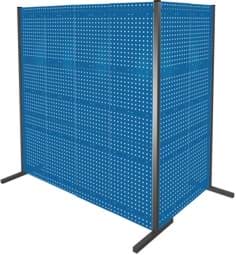 Zeige Details für Trennwand mit Lochplatten, Doppelfeld 90° Winkel, Länge 1000 / 2000 mm Bild von Trennwand mit Lochplatten, Doppelfeld 90° Winkel, Länge 1000 / 2000 mm