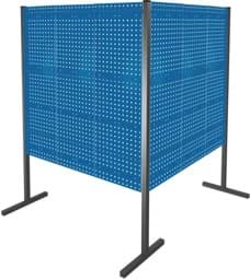 Zeige Details für Trennwand mit Lochplatten, Doppelfeld 90° Winkel, Länge 1500 / 1500 mm Bild von Trennwand mit Lochplatten, Doppelfeld 90° Winkel, Länge 1500 / 1500 mm