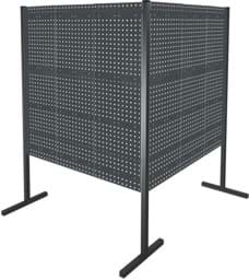 Zeige Details für Trennwand mit Lochplatten, Doppelfeld 90° Winkel, Länge 1500 / 1500 mm Bild von Trennwand mit Lochplatten, Doppelfeld 90° Winkel, Länge 1500 / 1500 mm