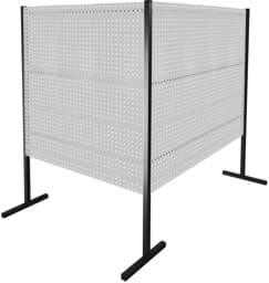 Zeige Details für Trennwand mit Lochplatten, Doppelfeld 90° Winkel, Länge 1500 / 2000 mm Bild von Trennwand mit Lochplatten, Doppelfeld 90° Winkel, Länge 1500 / 2000 mm