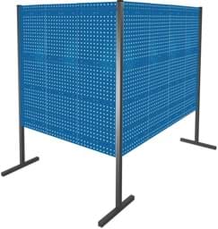 Zeige Details für Trennwand mit Lochplatten, Doppelfeld 90° Winkel, Länge 1500 / 2000 mm Bild von Trennwand mit Lochplatten, Doppelfeld 90° Winkel, Länge 1500 / 2000 mm