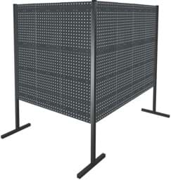 Zeige Details für Trennwand mit Lochplatten, Doppelfeld 90° Winkel, Länge 1500 / 2000 mm Bild von Trennwand mit Lochplatten, Doppelfeld 90° Winkel, Länge 1500 / 2000 mm