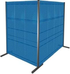 Zeige Details für Trennwand mit Lochplatten, Doppelfeld 90° Winkel, Länge 1500 / 2000 mm Bild von Trennwand mit Lochplatten, Doppelfeld 90° Winkel, Länge 1500 / 2000 mm