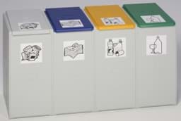 Zeige Details für Wertstoffsammelsystem 4-fach WSS 40 Liter für 60 Liter Säcke Bild von Wertstoffsammelsystem 4-fach WSS 40 Liter für 60 Liter Säcke