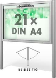 Zeige Details für Doppel-Schaukasten Plenum 1600x1130x123 mm BxHxT, mit Ständer Bild von Doppel-Schaukasten Plenum 1600x1130x123 mm BxHxT, mit Ständer