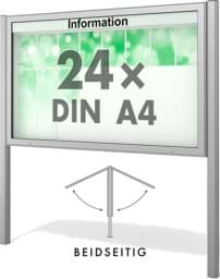Zeige Details für Doppel-Schaukasten Plenum 1810x1130x123 mm BxHxT, mit Ständer Bild von Doppel-Schaukasten Plenum 1810x1130x123 mm BxHxT, mit Ständer