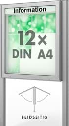 Zeige Details für Doppel-Schaukasten Plenum 980x1130x210 mm BxHxT, mit Ständer Bild von Doppel-Schaukasten Plenum 980x1130x210 mm BxHxT, mit Ständer