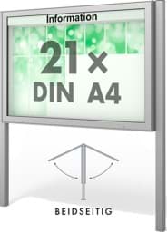 Zeige Details für Doppel-Schaukasten Plenum 1600x1130x210 mm BxHxT, mit Ständer Bild von Doppel-Schaukasten Plenum 1600x1130x210 mm BxHxT, mit Ständer