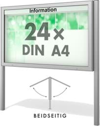 Zeige Details für Doppel-Schaukasten Plenum 1810x1130x210 mm BxHxT, mit Ständer Bild von Doppel-Schaukasten Plenum 1810x1130x210 mm BxHxT, mit Ständer
