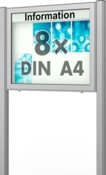 Zeige Details für Schaukasten Planus 980x830x65 mm BxHxT, mit Ständer Bild von Schaukasten Planus 980x830x65 mm BxHxT, mit Ständer