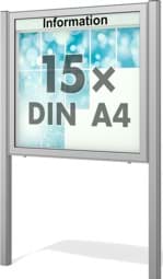 Zeige Details für Schaukasten Planus 1180x1130x65 mm BxHxT, mit Ständer Bild von Schaukasten Planus 1180x1130x65 mm BxHxT, mit Ständer