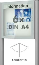Zeige Details für Doppel-Schaukasten Vitrum 850x840x166 mm BxHxT, mit Ständer Bild von Doppel-Schaukasten Vitrum 850x840x166 mm BxHxT, mit Ständer