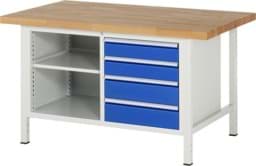 Zeige Details für Werkbank Modell 8463, B 1500xT 900xH 840-1040mm, Buche-Massiv-Platte 40mm Bild von Werkbank Modell 8463, B 1500xT 900xH 840-1040mm, Buche-Massiv-Platte 40mm