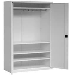 Zeige Details für Mehrzweck-/Garderobenschrank 1990x1400x435 mm HxBxT, SBM 214 4r Bild von Mehrzweck-/Garderobenschrank 1990x1400x435 mm HxBxT, SBM 214 4r