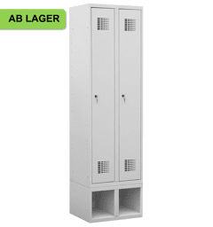 Zeige Details für Garderobenschrank auf Schuhfach, 2 Abteile mit 300 mm Abteilbreite ab Lager Bild von Garderobenschrank auf Schuhfach, 2 Abteile mit 300 mm Abteilbreite ab Lager
