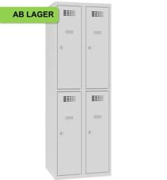 Zeige Details für Garderobenschrank, Breite 600 mm, 2 Abteile mit 2 Fächer übereinander, Total 4 Fächer, SUS 322 W ab Lager Bild von Garderobenschrank, Breite 600 mm, 2 Abteile mit 2 Fächer übereinander, Total 4 Fächer, SUS 322 W ab Lager