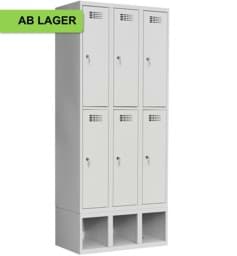 Zeige Details für Garderobenschrank auf Schuhfach, 3 Abteile ab Lager Bild von Garderobenschrank auf Schuhfach, 3 Abteile ab Lager