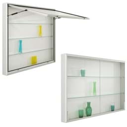 Zeige Details für Wandvitrine 1000x1000x140 mm HxBxT, mit  ESG-Verglasung Bild von Wandvitrine 1000x1000x140 mm HxBxT, mit  ESG-Verglasung