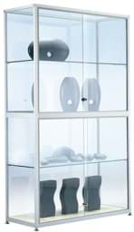 Zeige Details für Standvitrine 1740x1200x434 mm HxBxT, mit Mittelteilung Bild von Standvitrine 1740x1200x434 mm HxBxT, mit Mittelteilung