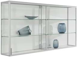 Zeige Details für Wandvitrine 1020x2020x300 mm HxBxT, mit ESG-Verglasung Bild von Wandvitrine 1020x2020x300 mm HxBxT, mit ESG-Verglasung
