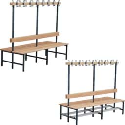 Zeige Details für Doppelseitige Sitzbank Länge 2000 mm, Tiefe 780 mm Bild von Doppelseitige Sitzbank Länge 2000 mm, Tiefe 780 mm
