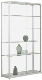 Zeige Details für Standvitrine mit Drehtüre 2000x1000x400 mm HxBxT Bild von Standvitrine mit Drehtüre 2000x1000x400 mm HxBxT