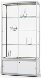Zeige Details für Vitrine mit Unterschrank, 1970x1000x400 mm HxBxT Bild von Vitrine mit Unterschrank, 1970x1000x400 mm HxBxT